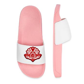 Drapeau de course, compteur de vitesse d'échappement - Claquettes Femme - rose clair - Devant