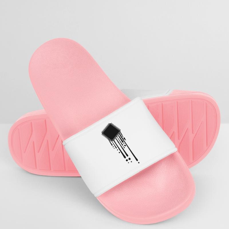 processor melt drops graffiti cpu computer Women’s Pool Sliders