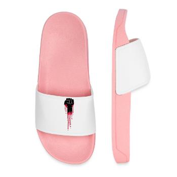 blood fist revolution drops stamp graffiti far - Women’s Pool Sliders - light pink - Front