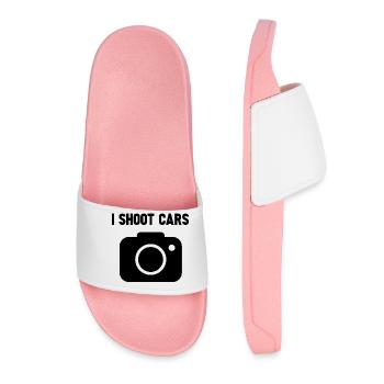 I shoot Cars Camera - Women’s Pool Sliders - light pink - Front