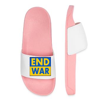 End war - Women’s Pool Sliders - light pink - Front
