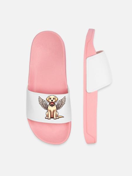 Labrador Retriever Comic Engel - Frauen Badelatschen - Hellrosa