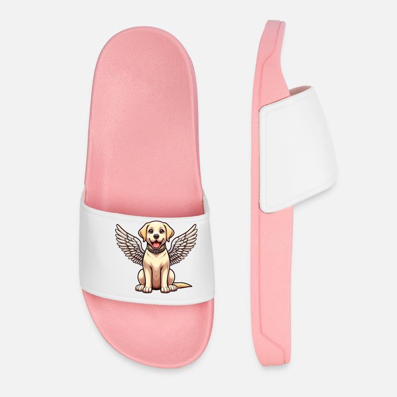 Labrador Retriever Comic Engel - Frauen Badelatschen - Hellrosa