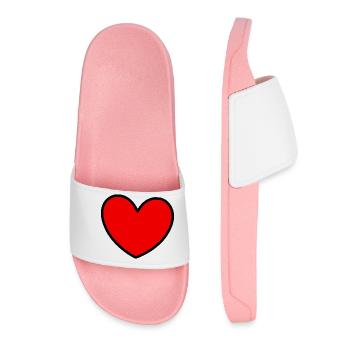 Valentines Red Heart, Valentine's Day - Women’s Pool Sliders - light pink - Front