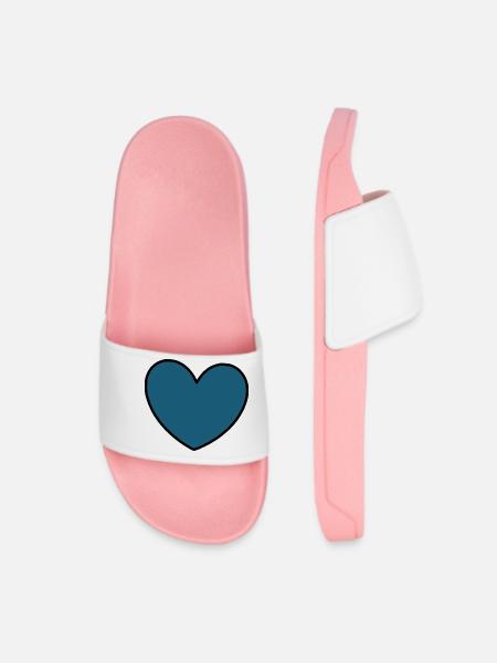 blaues Herz Geschenk - Badesandaler til damer - petal pink