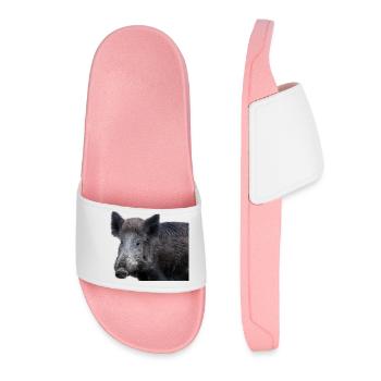 Wild boar Wild boar Pig Sow Pigs - Women’s Pool Sliders - light pink - Front