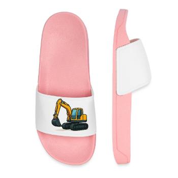 Excavator Comic - Women’s Pool Sliders - light pink - Front