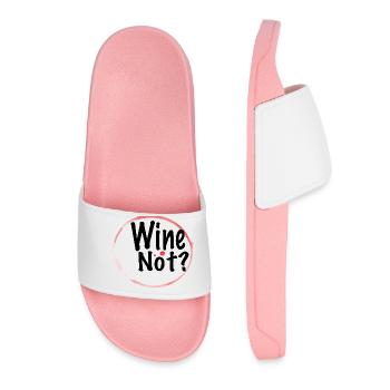 Wine Not ? - Women’s Pool Sliders - light pink - Front