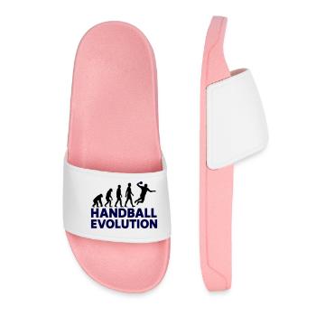 Handball Evolution Sport Motiv - Frauen Badelatschen - Hellrosa - Vorne