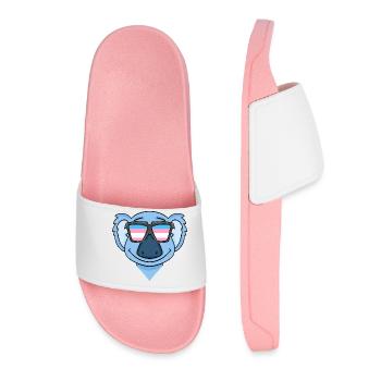 Transgender Transsexual Koala Gift - Women’s Pool Sliders - light pink - Front