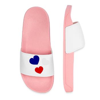 HEART. HEARTS. SAINT VALENTINE. LOVE. LOVE. HEART - Women’s Pool Sliders - light pink - Front