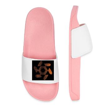 DESIGN. ART. PAPA. MAMAN. MODERNE. AFRIQUE. GEEK. - Claquettes Femme - rose clair - Devant