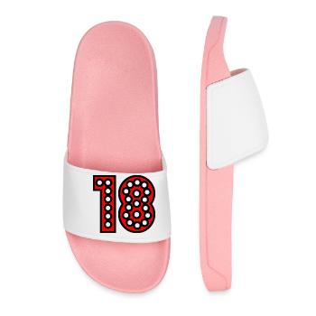 18. 18 ANS. 18e ANNIVERSAIRE. ANNIVERSAIRE 18 ANS. - Claquettes Femme - rose clair - Devant