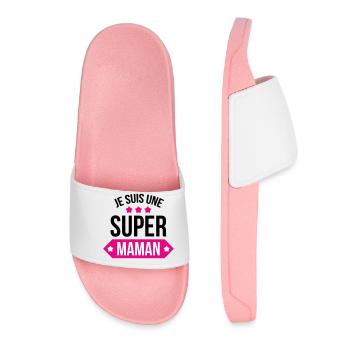 Je suis une super maman - Claquettes Femme - rose clair - Devant
