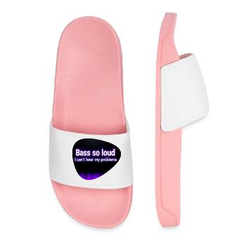Bass So Loud – Black & Purple Pick - Women’s Pool Sliders - light pink - Front