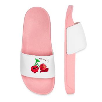 Drôle de paire de cerises - Claquettes Femme - rose clair - Devant