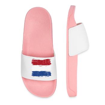 Brushstroke Dutch Flag - Women’s Pool Sliders - light pink - Front