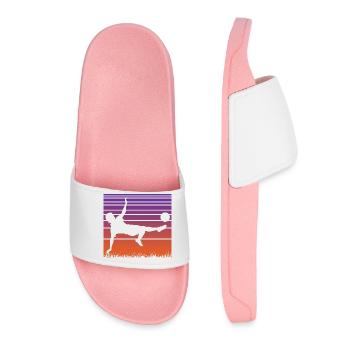 Soccer Soccer Players - Women’s Pool Sliders - light pink - Front