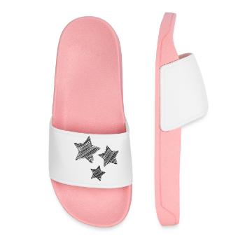 ETOILE. STAR. ETOILES. FÊTE. ANNIVERSAIRE. NOËL - Claquettes Femme - rose clair - Devant