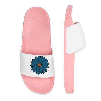 Fleur Bleu Foncé Fleur Bleu Fleurs Bleu - Claquettes Femme - rose clair - Devant
