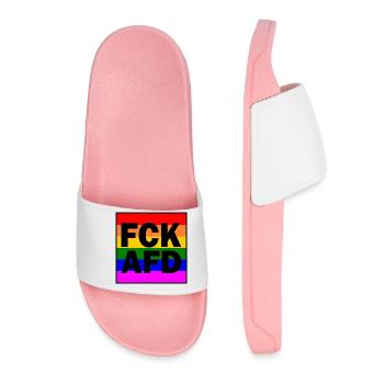 Fck afd - Women’s Pool Sliders - light pink - Front