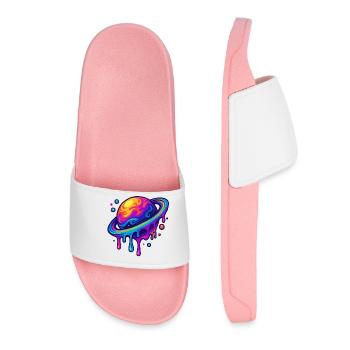 Neon Saturn - Women’s Pool Sliders - light pink - Front