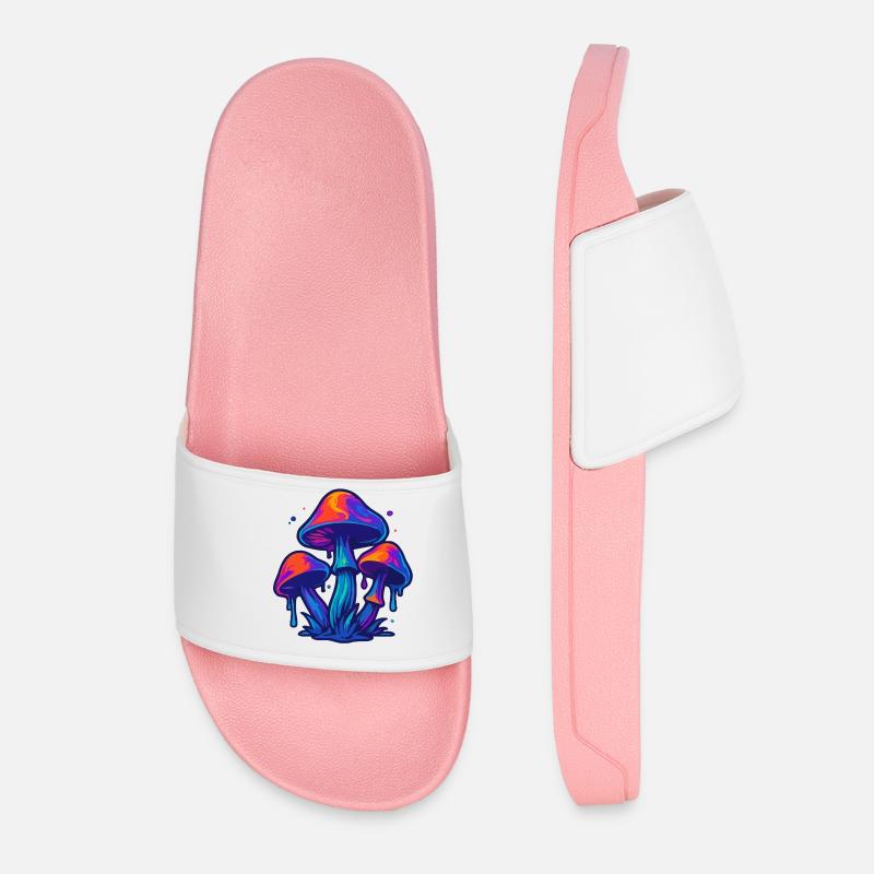 Neon mushroom group - Women’s Pool Sliders - light pink