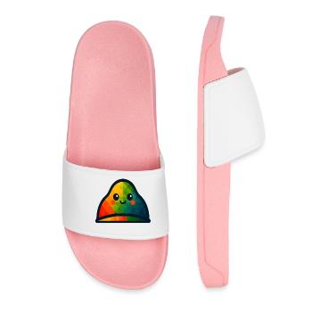WPAP Polygon Kawaii Style Baby Toy Hat - Women’s Pool Sliders - light pink - Front