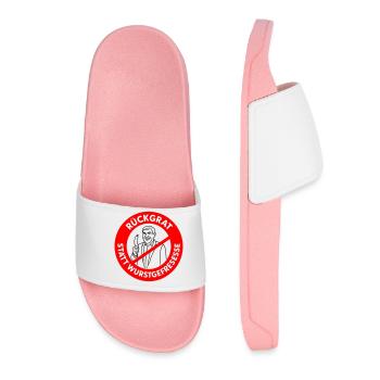 Backbone instead of sausage eating! DESIRED COLORS Comic - Women’s Pool Sliders - light pink - Front
