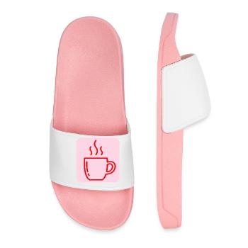 TASSE À CAFÉ BUVEUR DE CAFÉ - Claquettes Femme - rose clair - Devant