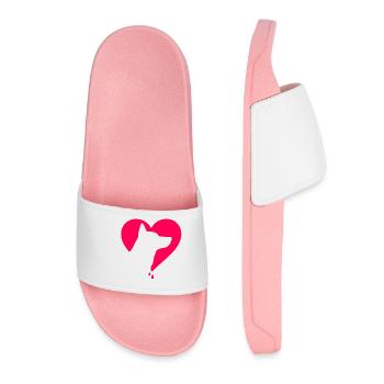 Chien allemand Coeur Rose - Claquettes Femme - rose clair - Devant