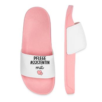 Pflegeassistentin Pflegefachassistenz - Frauen Badelatschen - Hellrosa - Vorne