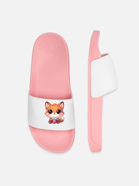 Kawaii Chibi Fuchs - Frauen Badelatschen - Hellrosa