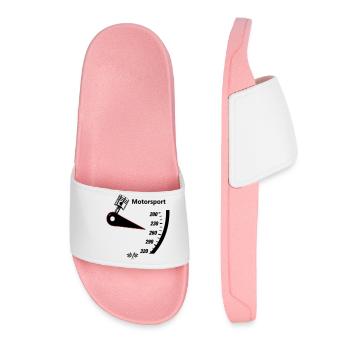 Motorsport Speedometer - Women’s Pool Sliders - light pink - Front