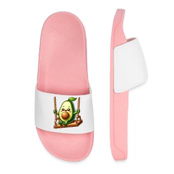 Avocado on the swing - Women’s Pool Sliders - light pink - Front