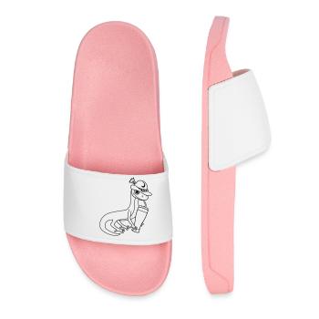 gecko lizard beer bavaria alcohol sau - Women’s Pool Sliders - light pink - Front