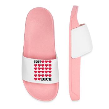 I love you - Women’s Pool Sliders - light pink - Front