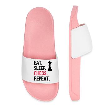 Eat Sleep Echecs Repeat - Queen - Claquettes Femme - rose clair - Devant