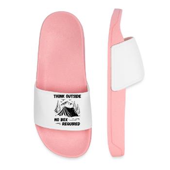 Camping, Hiking, Forest - Think Outside - Women’s Pool Sliders - light pink - Front