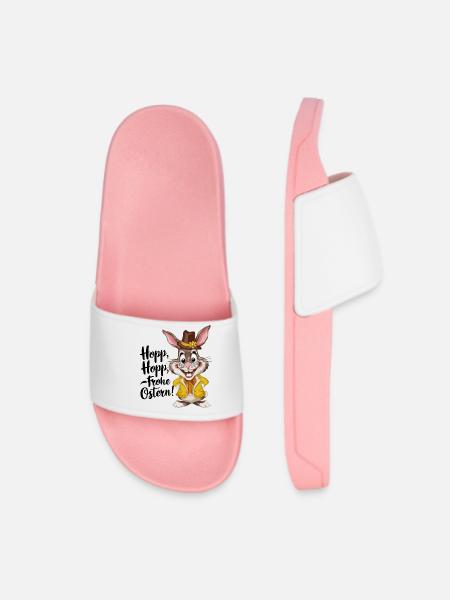Hopp, Hopp, Frohe Ostern! - Frauen Badelatschen - Hellrosa