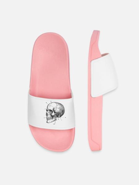 Anatomy skull - Frauen Badelatschen - Hellrosa