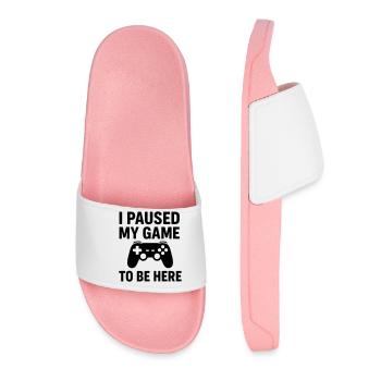 0004 be here - Women’s Pool Sliders - light pink - Front