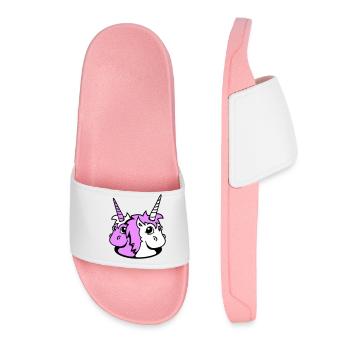 2 Unicorn Girl Team Amis mignons du trou du fond - Claquettes Femme - rose clair - Devant