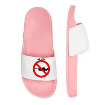 No war - Women’s Pool Sliders - light pink - Front