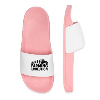 Agriculture Evolution Tracteur Agiculteur - Claquettes Femme - rose clair - Devant
