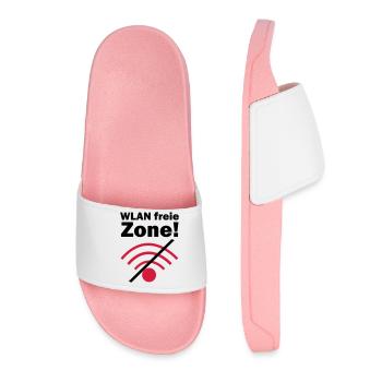 WLAN freie Zone! - Frauen Badelatschen - Hellrosa - Vorne