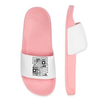 Board / board pattern / circuit - Women’s Pool Sliders - light pink - Front