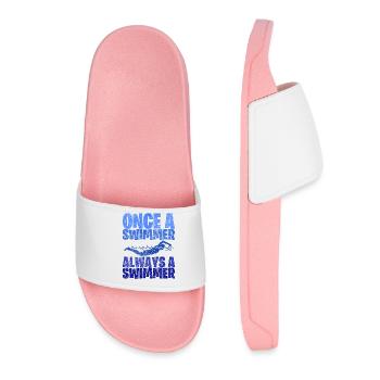 Bath Lake Ocean Swimming Gift - Women’s Pool Sliders - light pink - Front