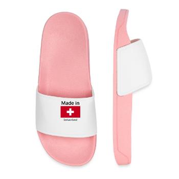 Made in switzerland Clothing for proud Swiss - Women’s Pool Sliders - light pink - Front