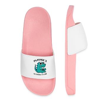 Troisième enfant joueur 3 bébé dinosaure enceinte - Claquettes Femme - rose clair - Devant